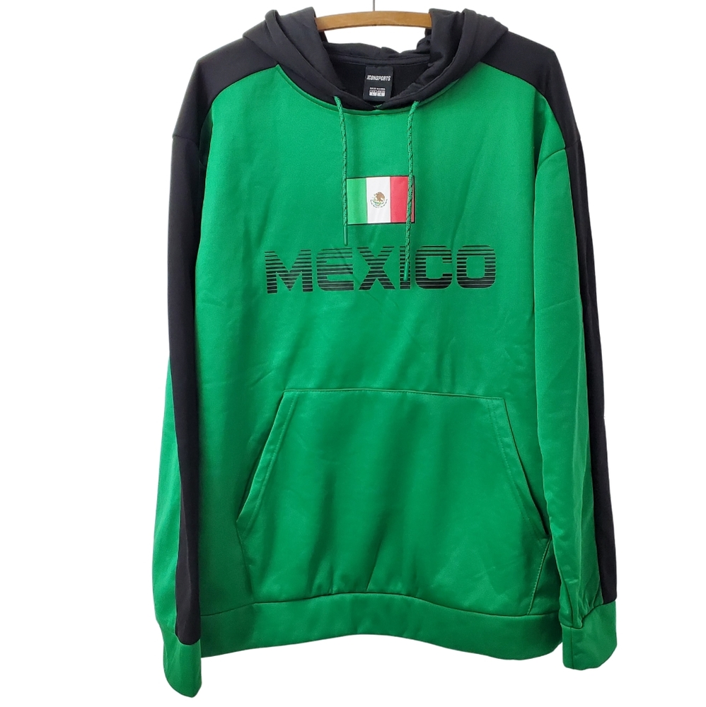 NWOT Iconsports Mexico Polyester Hoodie Size Large